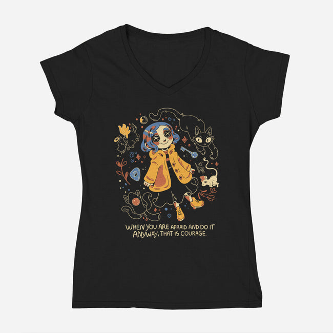 That Is Courage-Womens-V-Neck-Tee-yumie