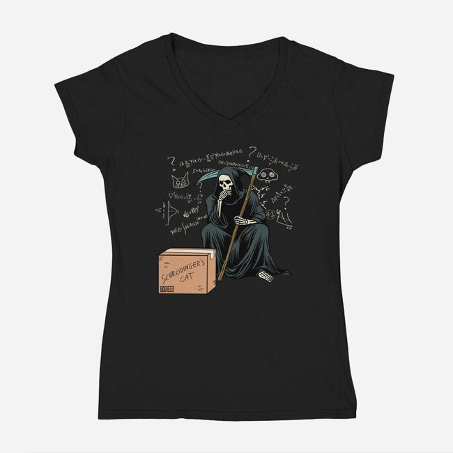 Uncertain Death Principle-Womens-V-Neck-Tee-Dylon_G