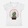 Delightful One-Womens-V-Neck-Tee-glitchygorilla