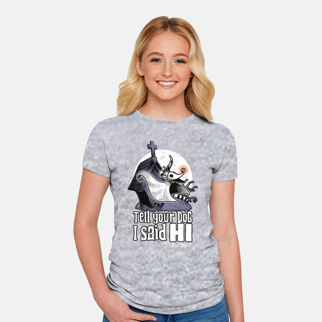 Ghost Animation Dog-Womens-Fitted-Tee-Studio Mootant