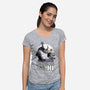 Ghost Animation Dog-Womens-V-Neck-Tee-Studio Mootant