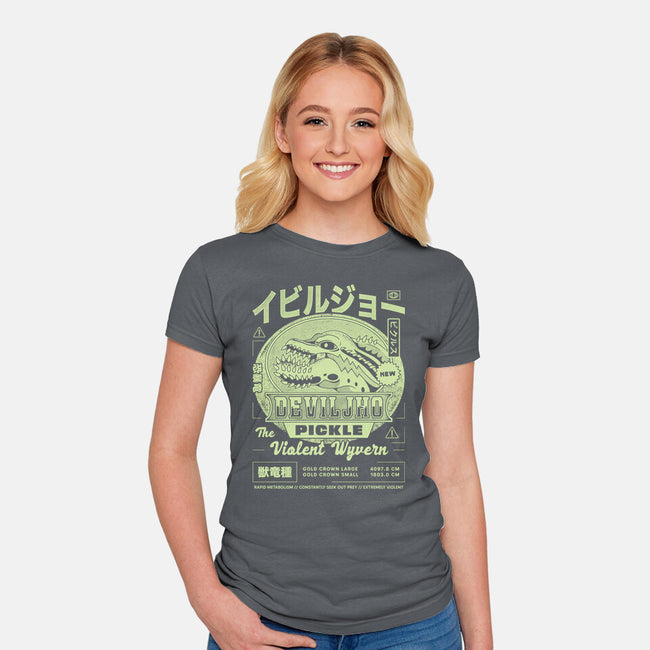 Deviljho Pickle Grunge-Womens-Fitted-Tee-LAGELANTEE