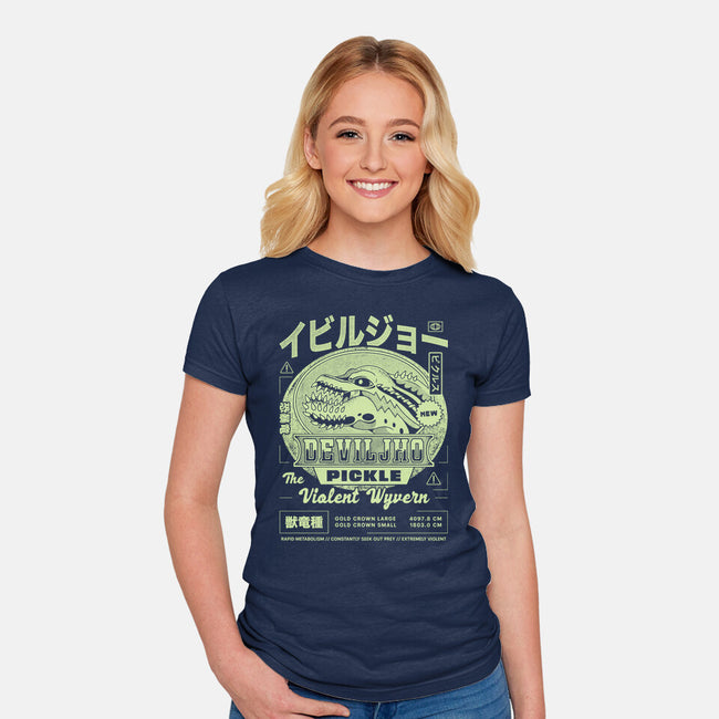 Deviljho Pickle Grunge-Womens-Fitted-Tee-LAGELANTEE