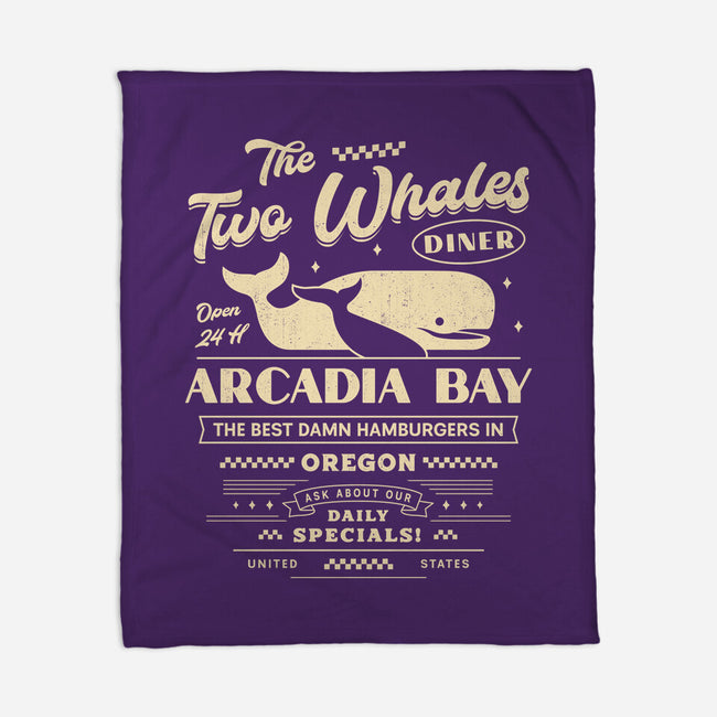 The Two Whales Diner Emblem-None-Fleece-Blanket-LAGELANTEE