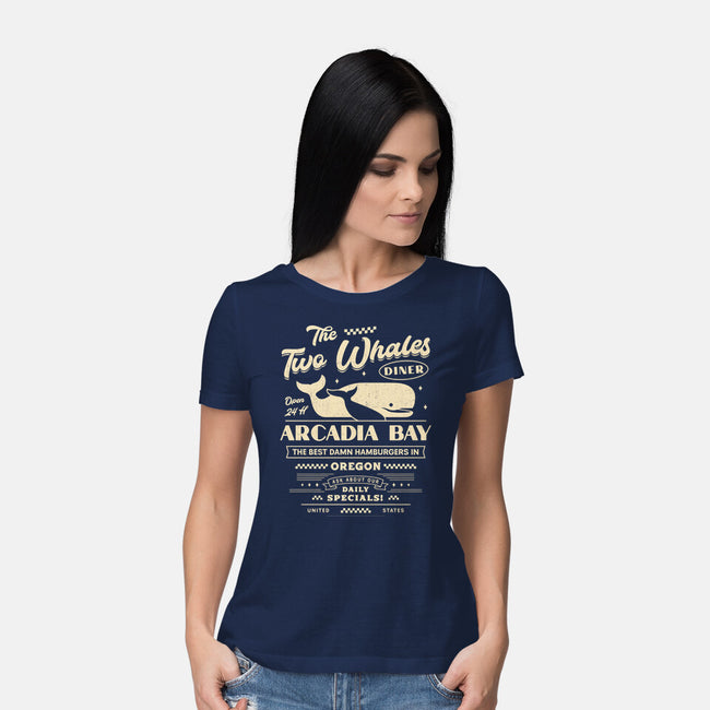 The Two Whales Diner Emblem-Womens-Basic-Tee-LAGELANTEE