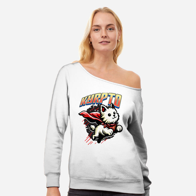 SuperPup-Womens-Off Shoulder-Sweatshirt-palmstreet