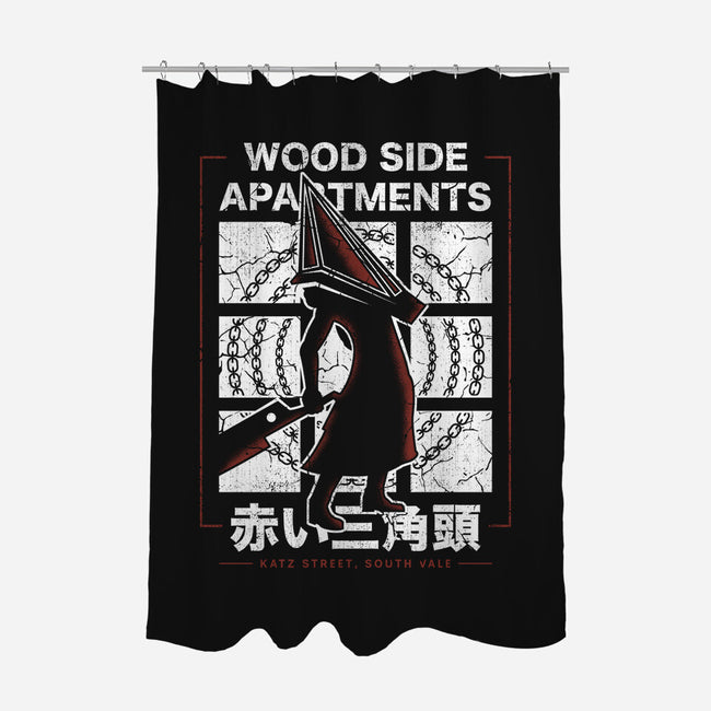 Wood Side Apartments Monster-None-Polyester-Shower Curtain-LAGELANTEE