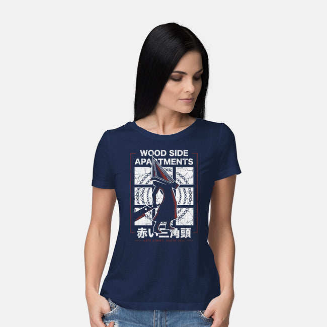 Wood Side Apartments Monster-Womens-Basic-Tee-LAGELANTEE