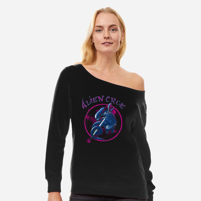 Alien Crue-Womens-Off Shoulder-Sweatshirt-Samuel