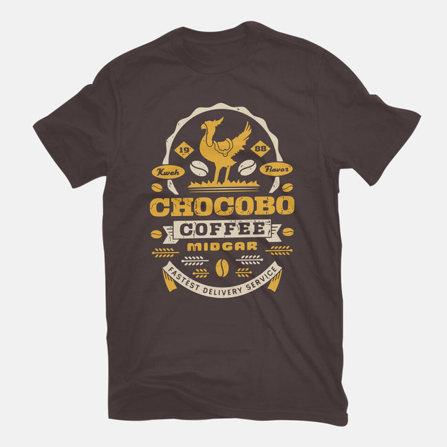 Chocobo Coffee Grunge-Mens-Heavyweight-Tee-LAGELANTEE