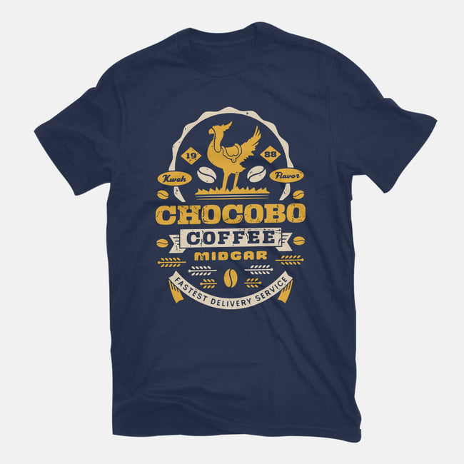 Chocobo Coffee Grunge-Mens-Heavyweight-Tee-LAGELANTEE