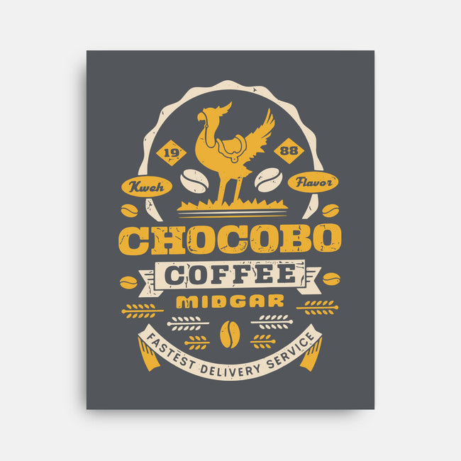 Chocobo Coffee Grunge-None-Stretched-Canvas-LAGELANTEE