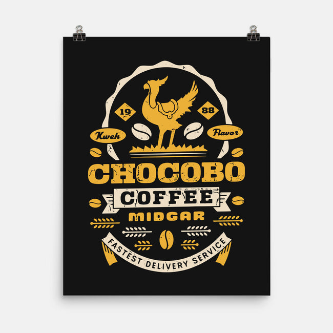 Chocobo Coffee Grunge-None-Matte-Poster-LAGELANTEE