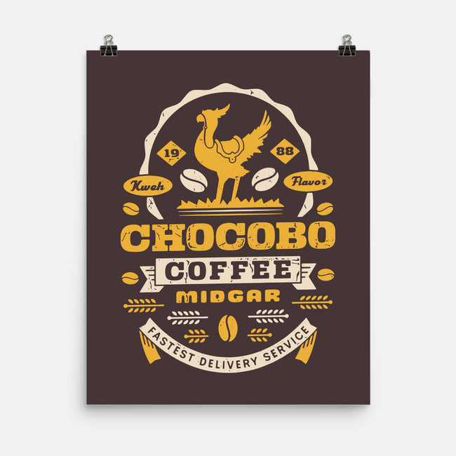 Chocobo Coffee Grunge-None-Matte-Poster-LAGELANTEE