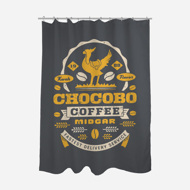 Chocobo Coffee Grunge-None-Polyester-Shower Curtain-LAGELANTEE