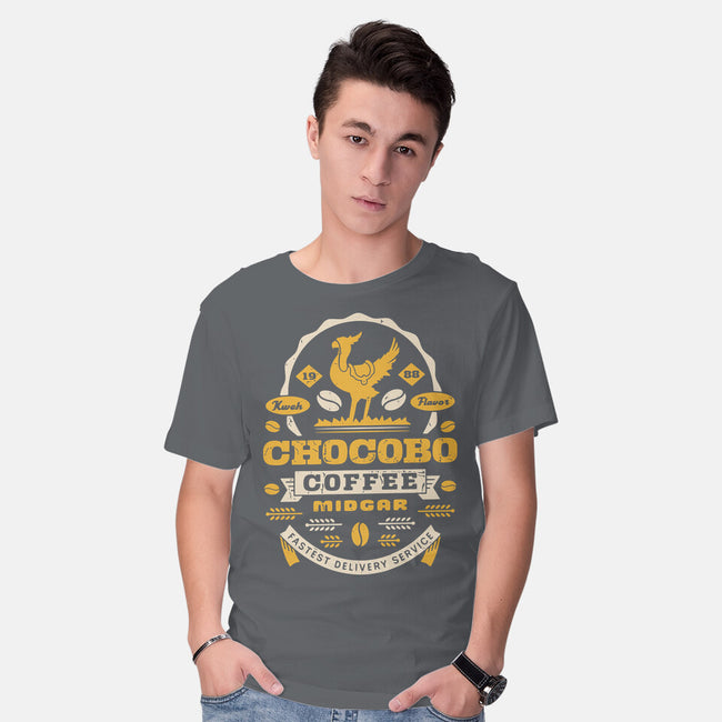 Chocobo Coffee Grunge-Mens-Basic-Tee-LAGELANTEE