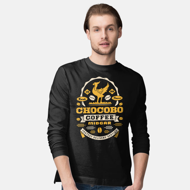 Chocobo Coffee Grunge-Mens-Long Sleeved-Tee-LAGELANTEE