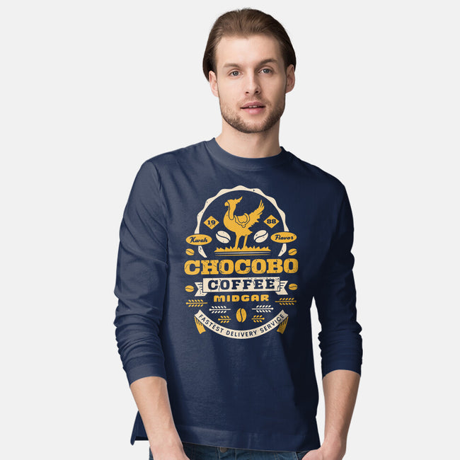 Chocobo Coffee Grunge-Mens-Long Sleeved-Tee-LAGELANTEE