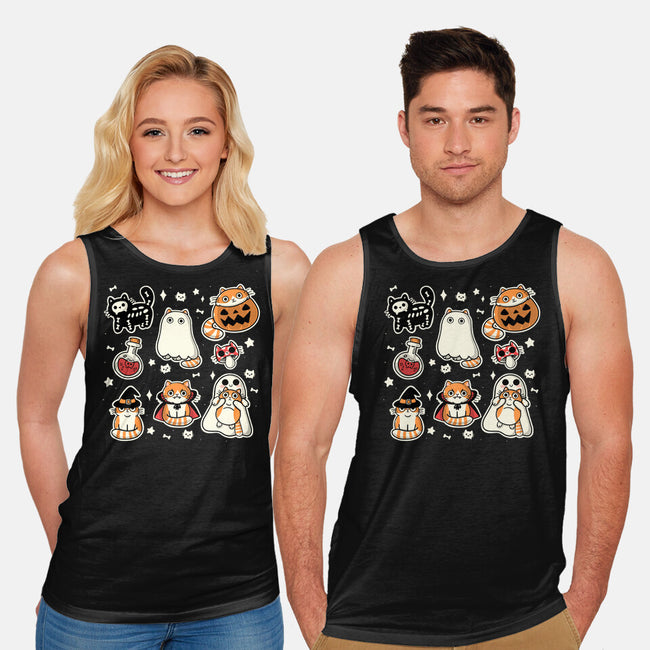 Meow Halloween-Unisex-Basic-Tank-Freecheese