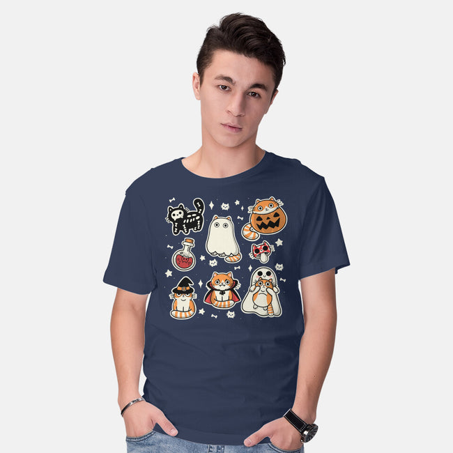 Meow Halloween-Mens-Basic-Tee-Freecheese