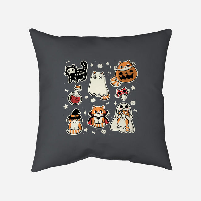 Meow Halloween-None-Removable Cover w Insert-Throw Pillow-Freecheese