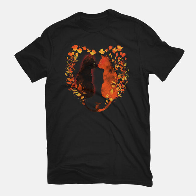 Cats In Fall-Mens-Basic-Tee-kharmazero