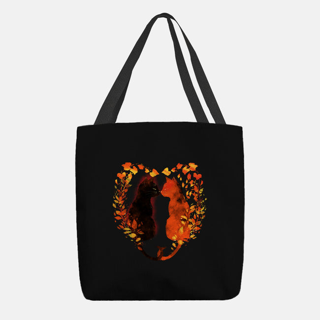 Cats In Fall-None-Basic Tote-Bag-kharmazero