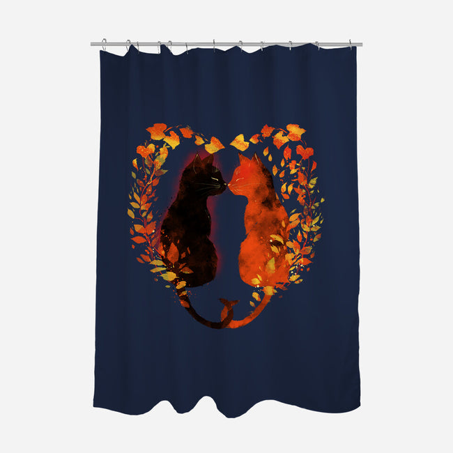 Cats In Fall-None-Polyester-Shower Curtain-kharmazero