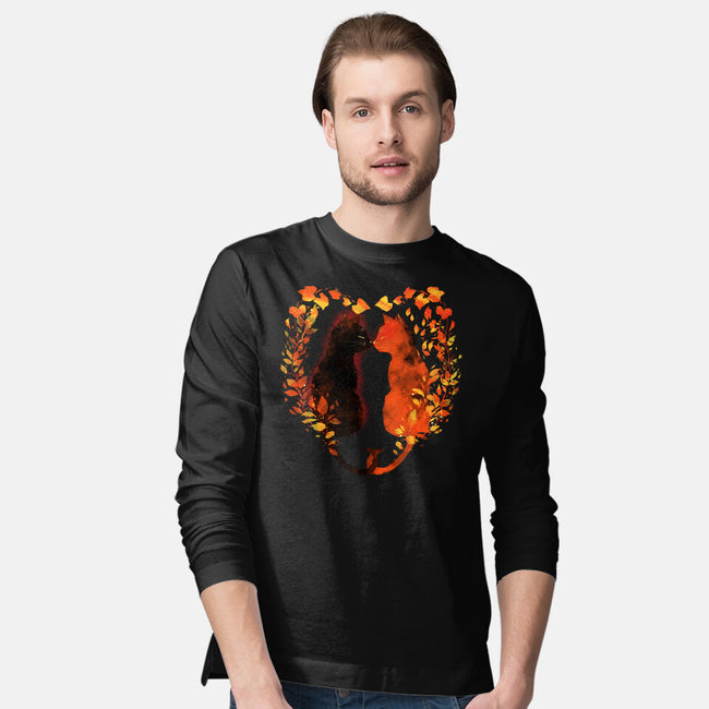 Cats In Fall-Mens-Long Sleeved-Tee-kharmazero