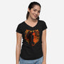 Cats In Fall-Womens-V-Neck-Tee-kharmazero