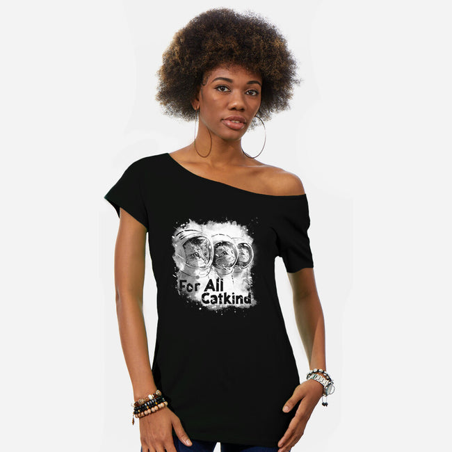 For All Catkind-Womens-Off Shoulder-Tee-kharmazero