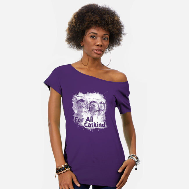 For All Catkind-Womens-Off Shoulder-Tee-kharmazero