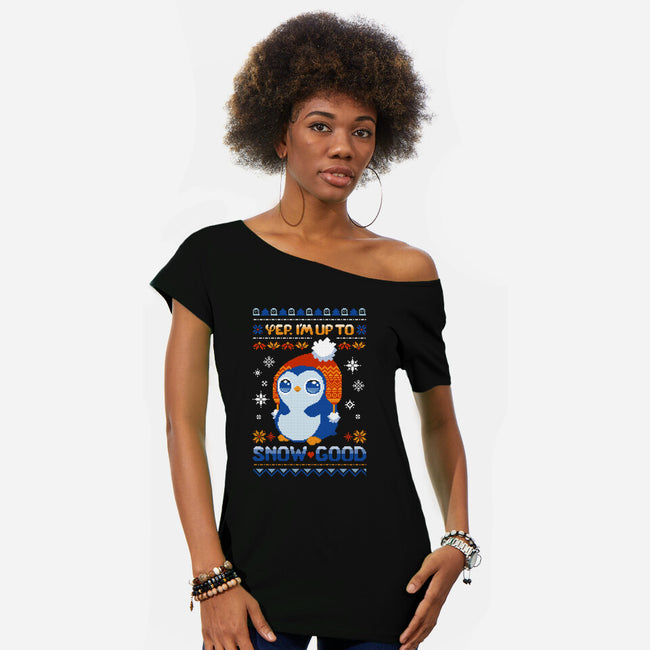 I Am Up To Snow Good-Womens-Off Shoulder-Tee-ricolaa