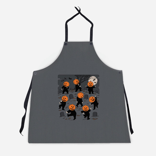 Halloween Dance-Unisex-Kitchen-Apron-pigboom