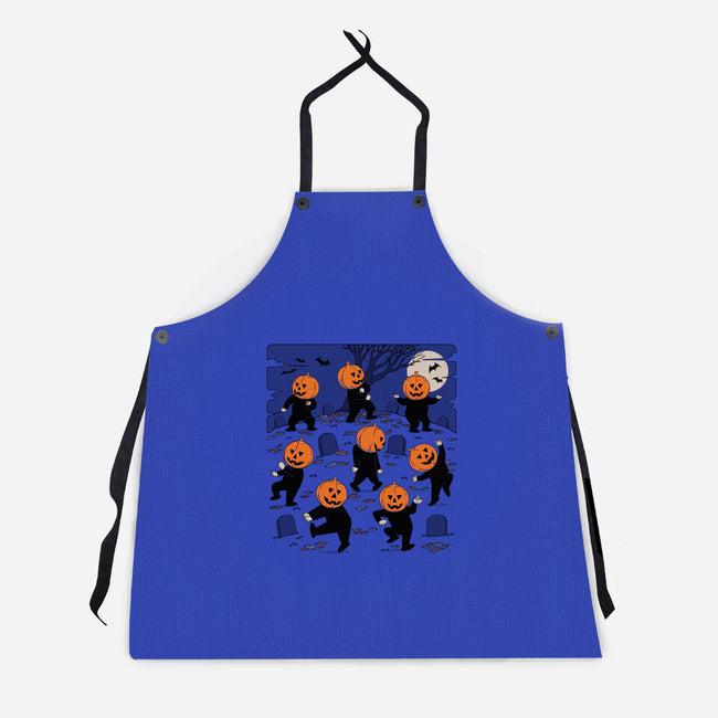 Halloween Dance-Unisex-Kitchen-Apron-pigboom