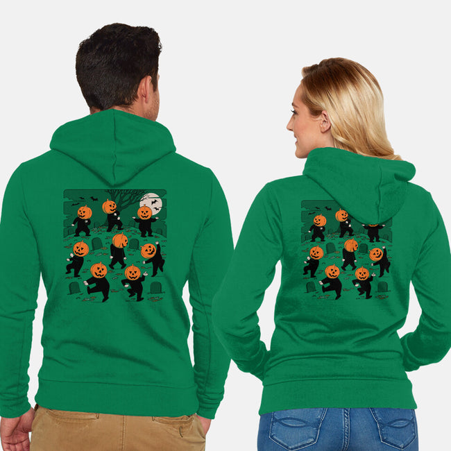 Halloween Dance-Unisex-Zip-Up-Sweatshirt-pigboom