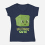 Gelatinous Cute-Womens-V-Neck-Tee-queenmob