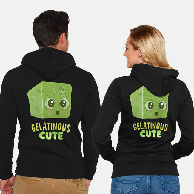 Gelatinous Cute-Unisex-Zip-Up-Sweatshirt-queenmob