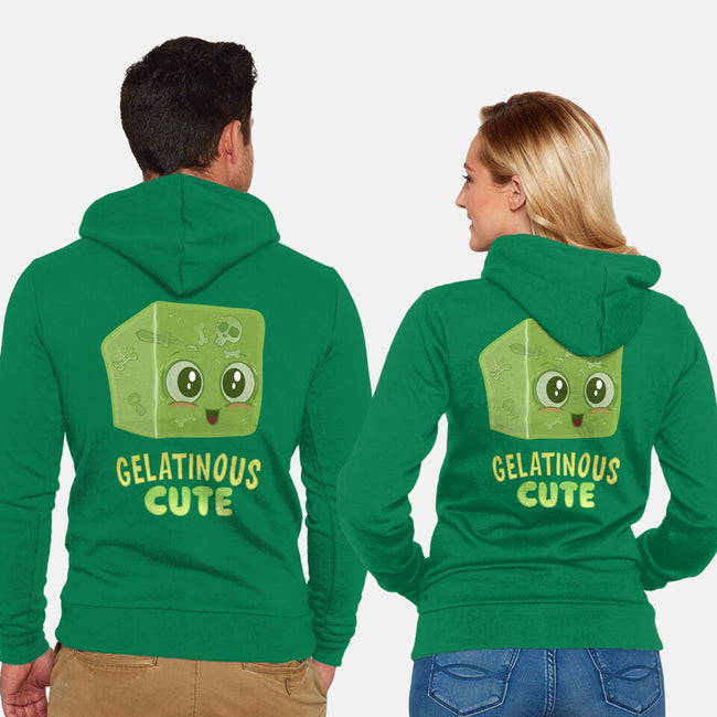 Gelatinous Cute-Unisex-Zip-Up-Sweatshirt-queenmob