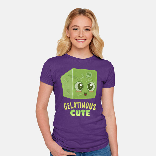 Gelatinous Cute-Womens-Fitted-Tee-queenmob