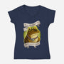 All Glory To The Hypnotoad-Womens-V-Neck-Tee-ChristaDoodles