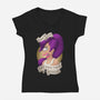 Can’t We Just-Womens-V-Neck-Tee-ChristaDoodles