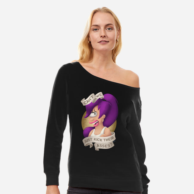 Can’t We Just-Womens-Off Shoulder-Sweatshirt-ChristaDoodles