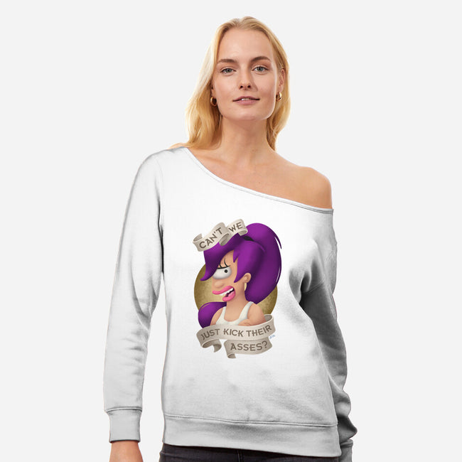 Can’t We Just-Womens-Off Shoulder-Sweatshirt-ChristaDoodles