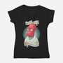 Why Not Zoidberg-Womens-V-Neck-Tee-ChristaDoodles