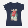 Why Not Zoidberg-Womens-V-Neck-Tee-ChristaDoodles