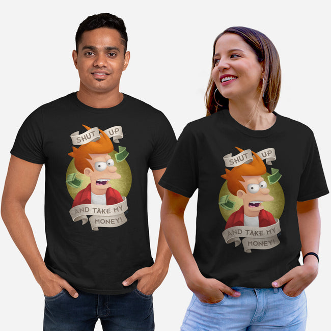 Shut Up And Take My Money-Unisex-Basic-Tee-ChristaDoodles