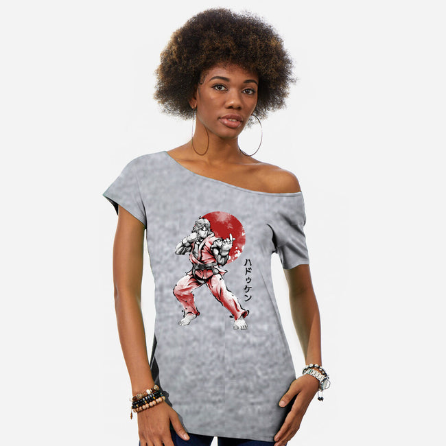 Masters Ken Sumi-Womens-Off Shoulder-Tee-Astrobot Invention