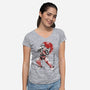 Masters Ken Sumi-Womens-V-Neck-Tee-Astrobot Invention