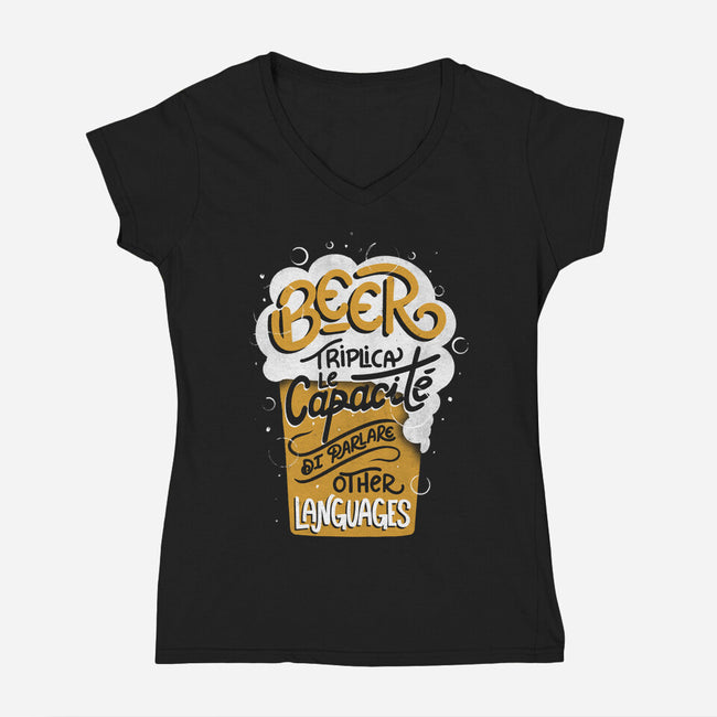 Beer Triplica-Womens-V-Neck-Tee-tobefonseca